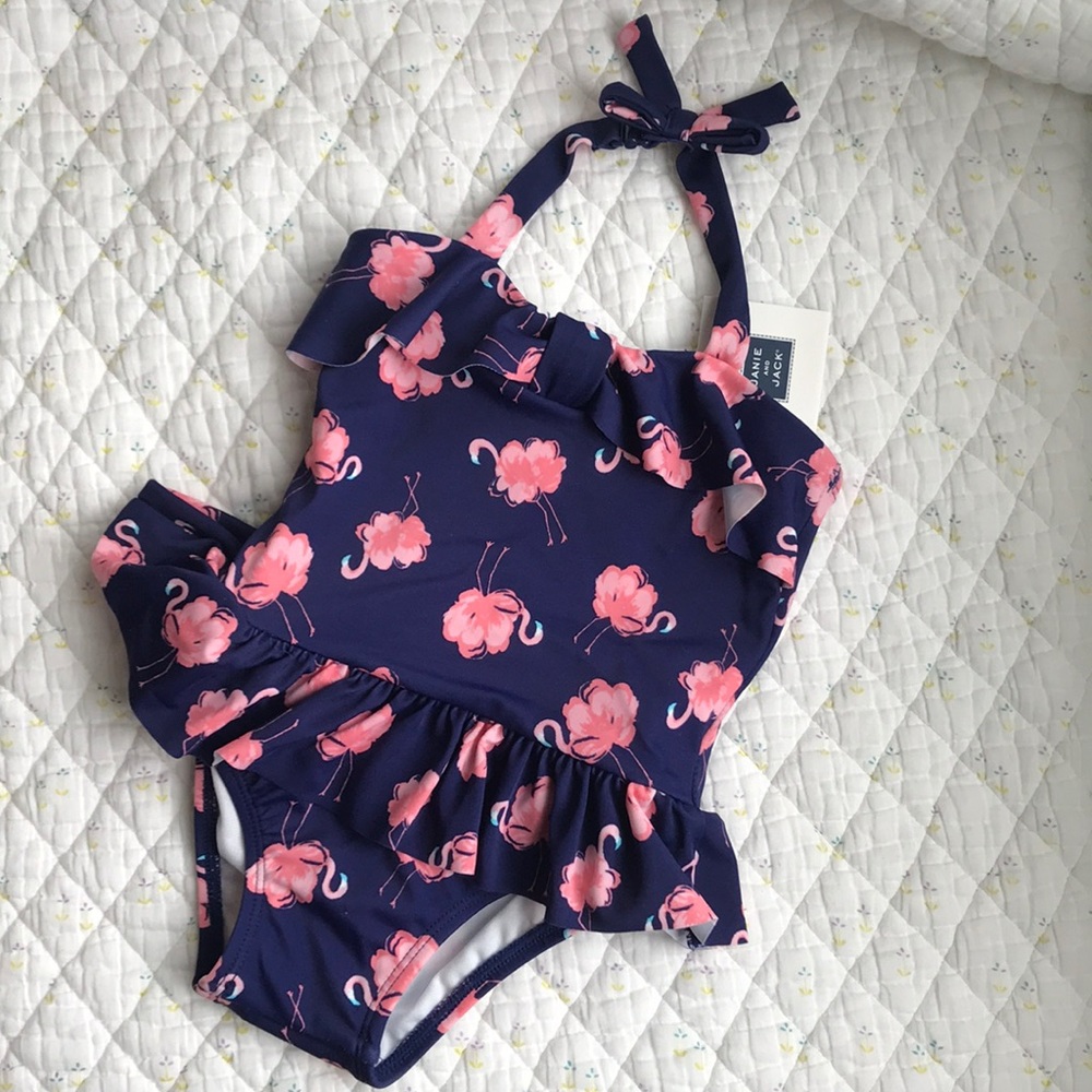 NWT Janie and Jack flamingo swimsuit